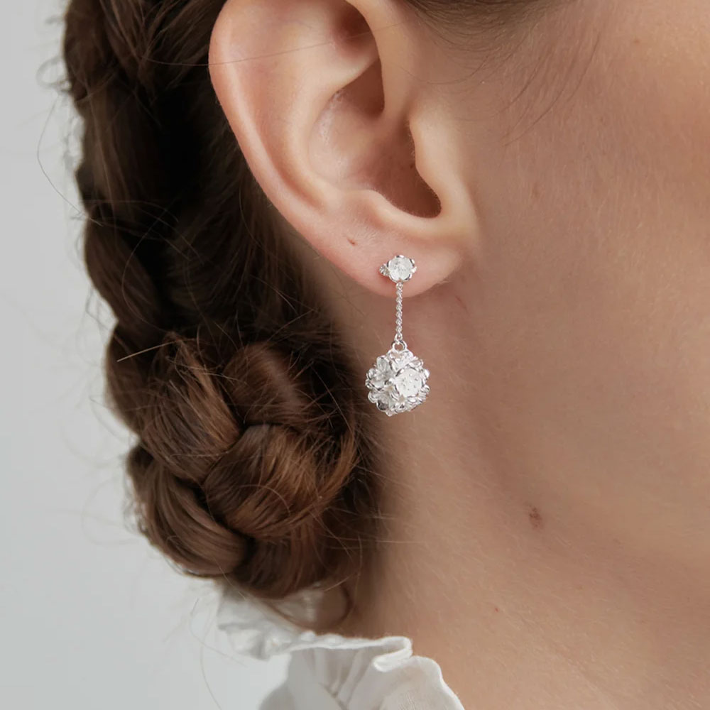 Real Cherry Blossom Flower Threader Earrings in Sterling Silver, Real Flower  Ear Threaders, Resin Flower Jewellery Purple Sakura - Etsy