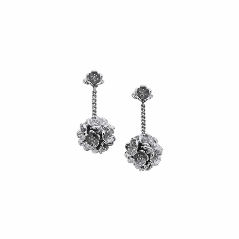 Pink Flower Earrings, Botanical Earrings, Flower Earrings, Flower Threader  Earrings, Japanese Earrings, Korean Earring, Bridesmaid Gift - Etsy UK |  Silver flower earrings, Etsy earrings, Korean earrings