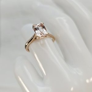 Morganite and rose gold ring